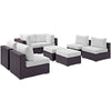Modway Convene 8 Piece Outdoor Patio Sectional Set