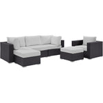 Modway Convene 6 Piece Outdoor Patio Sectional Set