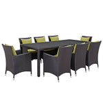 Modway Convene 9 Piece Outdoor Patio Dining Set