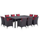 Modway Convene 11 Piece Outdoor Patio Dining Set