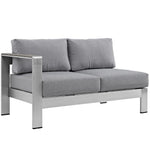 Modway Shore Left-Arm Corner Sectional Outdoor Patio Aluminum Loveseat