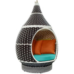Modway Palace Outdoor Patio Wicker Rattan Hanging Pod