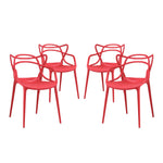 Modway Entangled Dining Set Set of 4