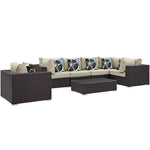 Modway Convene 7 Piece Outdoor Patio Sectional Set