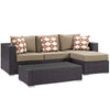Modway Convene 3 Piece Outdoor Patio Sofa Set