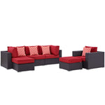 Modway Convene 6 Piece Outdoor Patio Sectional Set