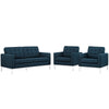 Modway Loft Living Room Set Upholstered Fabric Set of 3