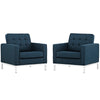 Modway Loft Armchairs Upholstered Fabric Set of 2