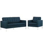 Modway Loft Living Room Set Upholstered Fabric Set of 2