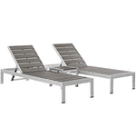 Modway Shore 3 Piece Outdoor Patio Aluminum Set