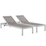 Modway Shore Chaise Outdoor Patio Aluminum Set of 2
