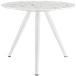Modway Lippa 36" Round Artificial Marble Dining Table with Tripod Base