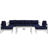 Modway Shore 5 Piece Outdoor Patio Aluminum Sectional Sofa Set