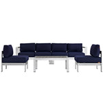 Modway Shore 5 Piece Outdoor Patio Aluminum Sectional Sofa Set
