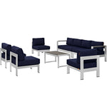Modway Shore 7 Piece Outdoor Patio Sectional Sofa Set