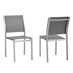 Modway Shore Side Chair Outdoor Patio Aluminum Set of 2