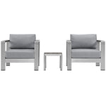 Modway Shore 3 Piece Outdoor Patio Aluminum Set