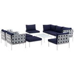Modway Harmony 10 Piece Outdoor Patio Aluminum Sectional Sofa Set