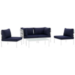 Modway Harmony 5 Piece Outdoor Patio Aluminum Sectional Sofa Set
