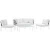 Modway Harmony 5 Piece Outdoor Patio Aluminum Sectional Sofa Set