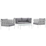 Modway Harmony 5  Piece Outdoor Patio Aluminum Sectional Sofa Set