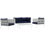 Modway Harmony 5  Piece Outdoor Patio Aluminum Sectional Sofa Set