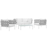 Modway Harmony 5  Piece Outdoor Patio Aluminum Sectional Sofa Set