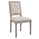 Modway Court Vintage French Upholstered Fabric Dining Side Chair