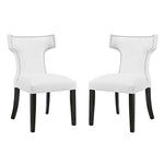 Modway Curve Dining Side Chair Vinyl Set of 2
