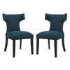 Modway Curve Dining Side Chair Fabric Set of 2