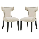 Modway Curve Dining Side Chair Fabric Set of 2