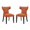 Modway Curve Dining Side Chair Fabric Set of 2