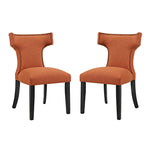 Modway Curve Dining Side Chair Fabric Set of 2