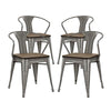 Modway Promenade Bamboo Dining Chair Set of 4