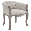 Modway Crown Vintage French Upholstered Fabric Dining Armchair