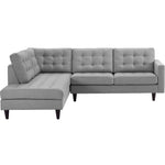 Modway Empress 2 Piece Upholstered Fabric Left Facing Bumper Sectional