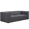 Modway Mingle 2 Piece Upholstered Fabric Sectional Sofa Set