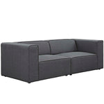 Modway Mingle 2 Piece Upholstered Fabric Sectional Sofa Set