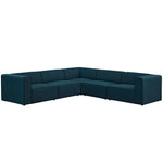 Modway Mingle 5 Piece Upholstered Fabric Sectional Sofa Set