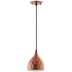 Modway Dimple 6.5" Bell-Shaped Rose Gold Pendant Light
