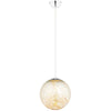 Modway Fairy 8" Amber Glass Globe Ceiling Light Pendant Chandelier