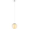 Modway Fairy 12" Amber Glass Globe Ceiling Light Pendant Chandelier