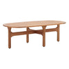 Modway Saratoga Outdoor Patio Premium Grade A Teak Wood Oval Coffee Table
