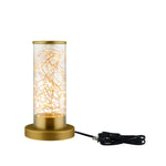 Modway Adore Cylindrical-Shaped Clear Glass And Brass Table Lamp