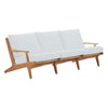 Modway Saratoga Outdoor Patio Premium Grade A Teak Wood Sofa