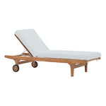 Modway Saratoga Outdoor Patio Teak Chaise Lounge