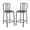 Modway Clink Counter Stool Set of 2 Siver