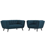Modway Bestow 2 Piece Upholstered Fabric Loveseat and Armchair Set