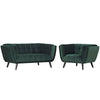 Modway Bestow 2 Piece Performance Velvet Loveseat and Armchair Set