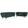 Modway Bestow 2 Piece Performance Velvet Sofa and Loveseat Set